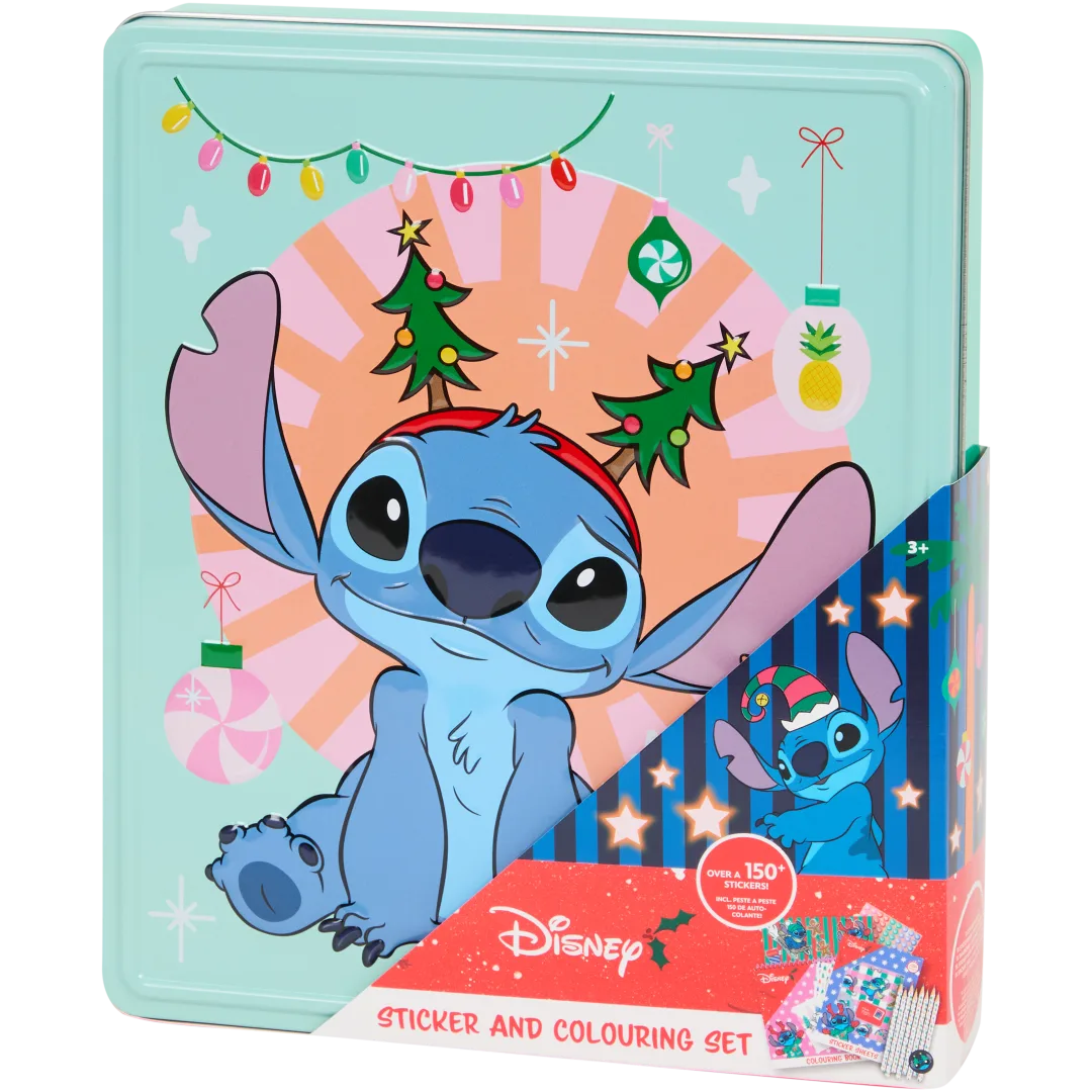 Súprava nálepiek a farieb v plechovej nádobe 1