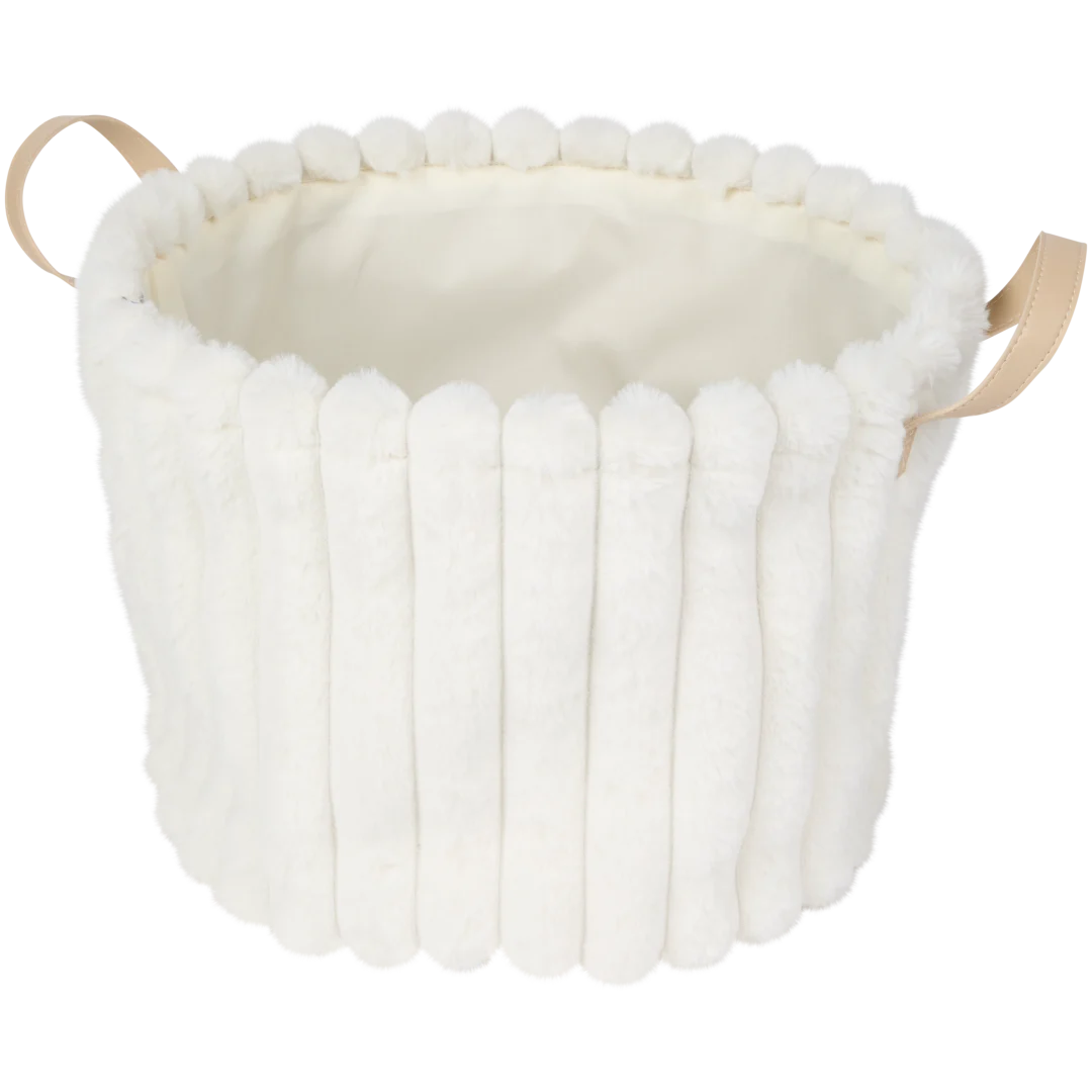 Coș de depozitare din blană artificială 3