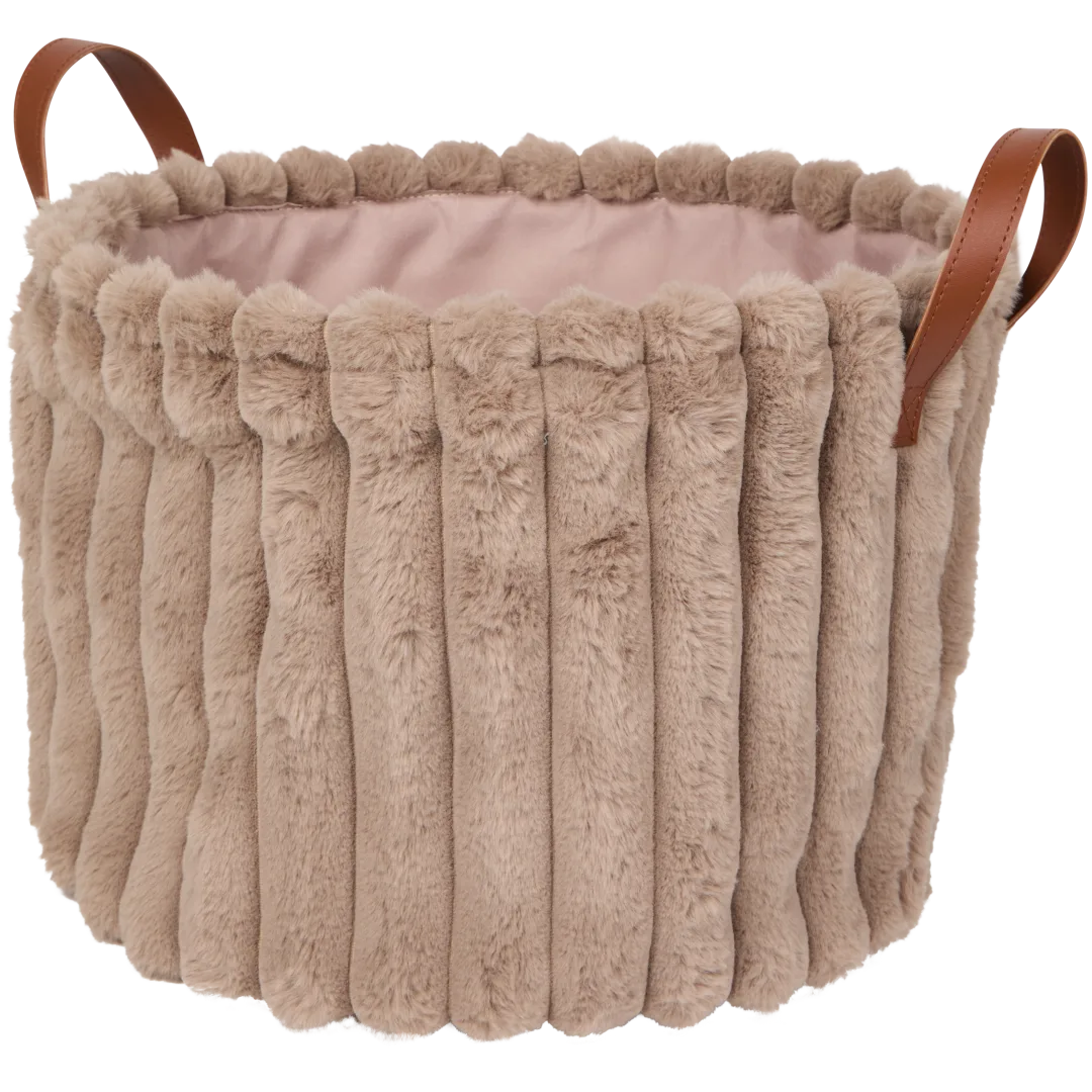 Coș de depozitare din blană artificială 1