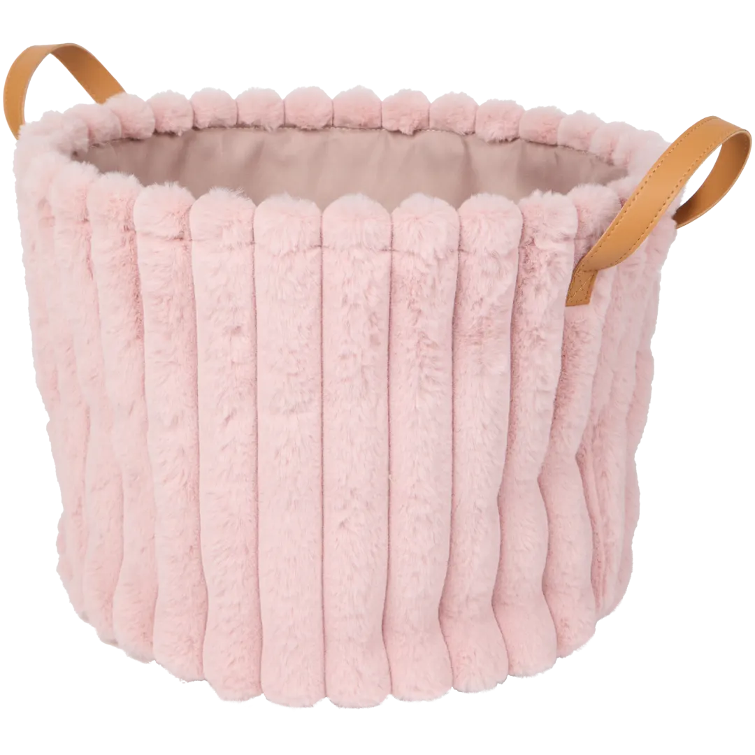 Coș de depozitare din blană artificială 2