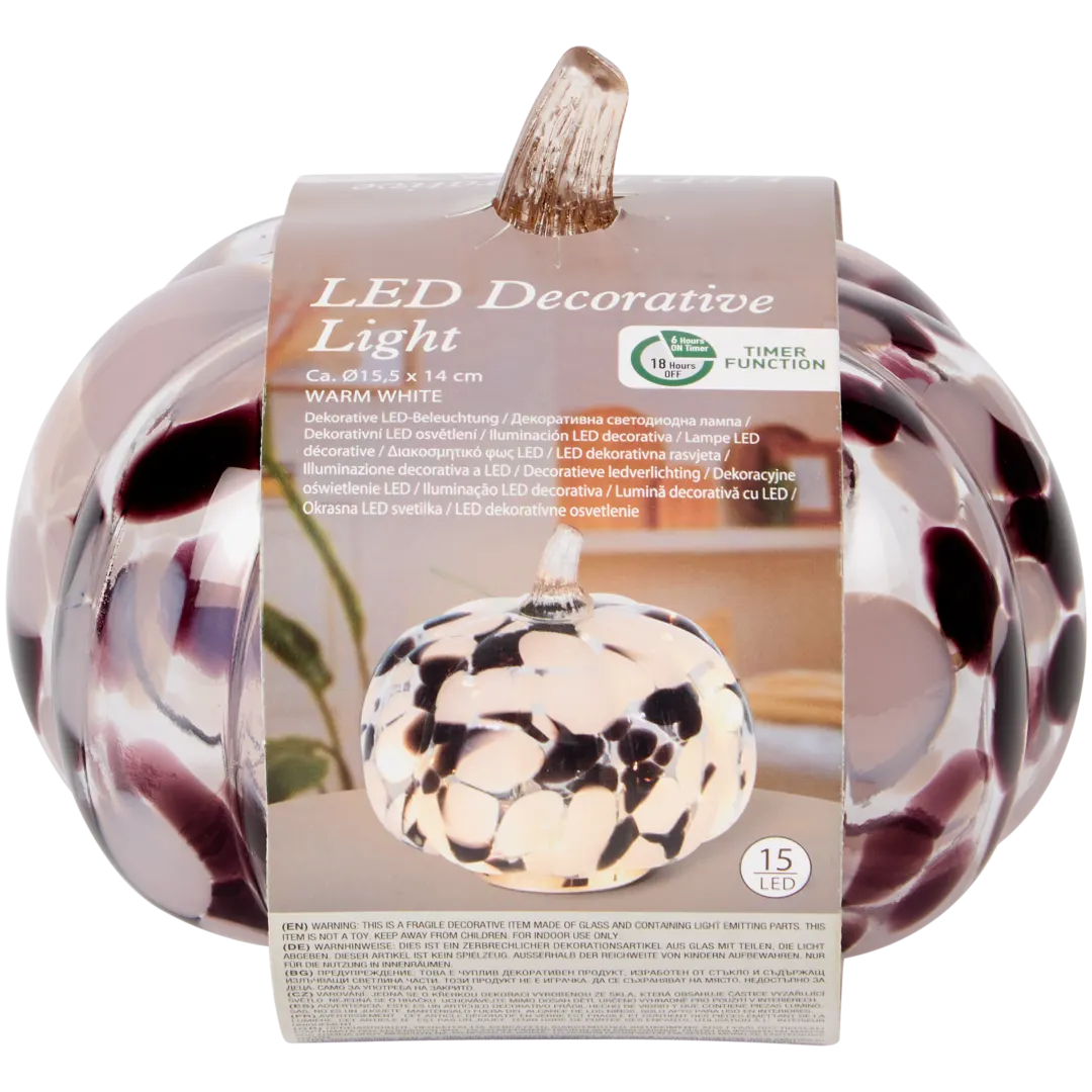 Decoração de vidro com luz LED 3