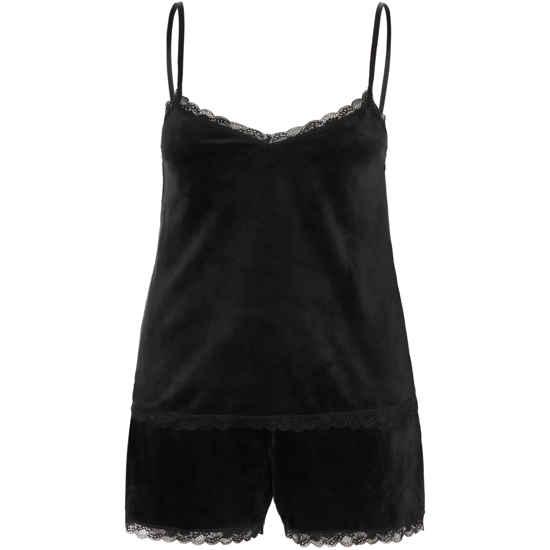 Kurzer Samt-Pyjama 1