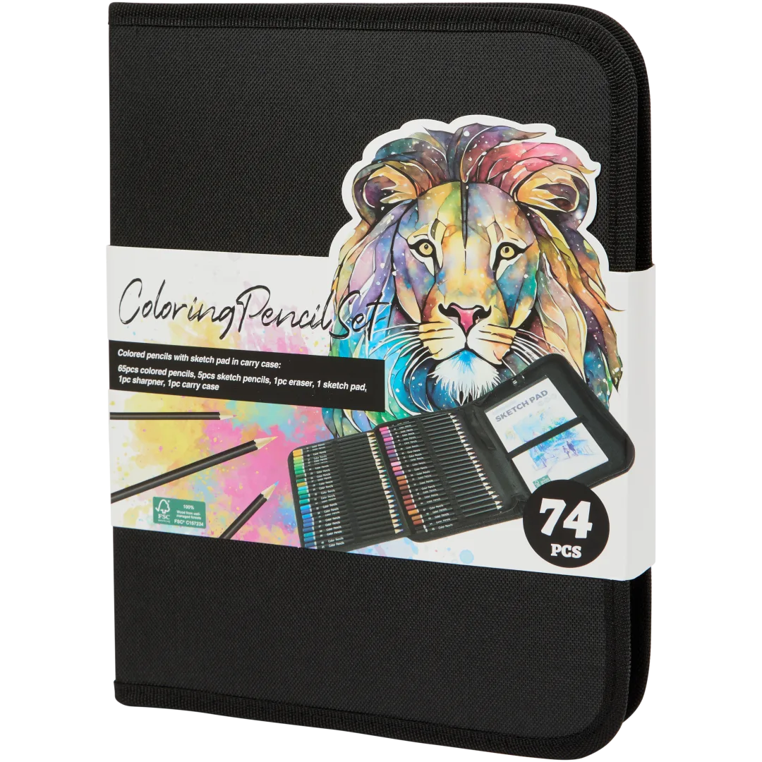 Zeichenset in Mäppchen