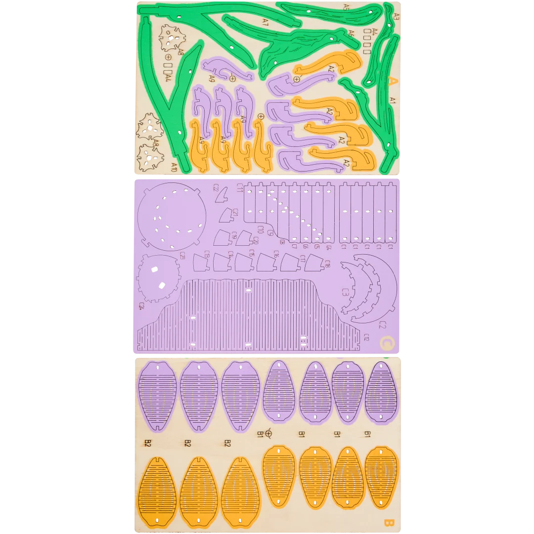 Kit puzzle 3D fleurs en bois 2