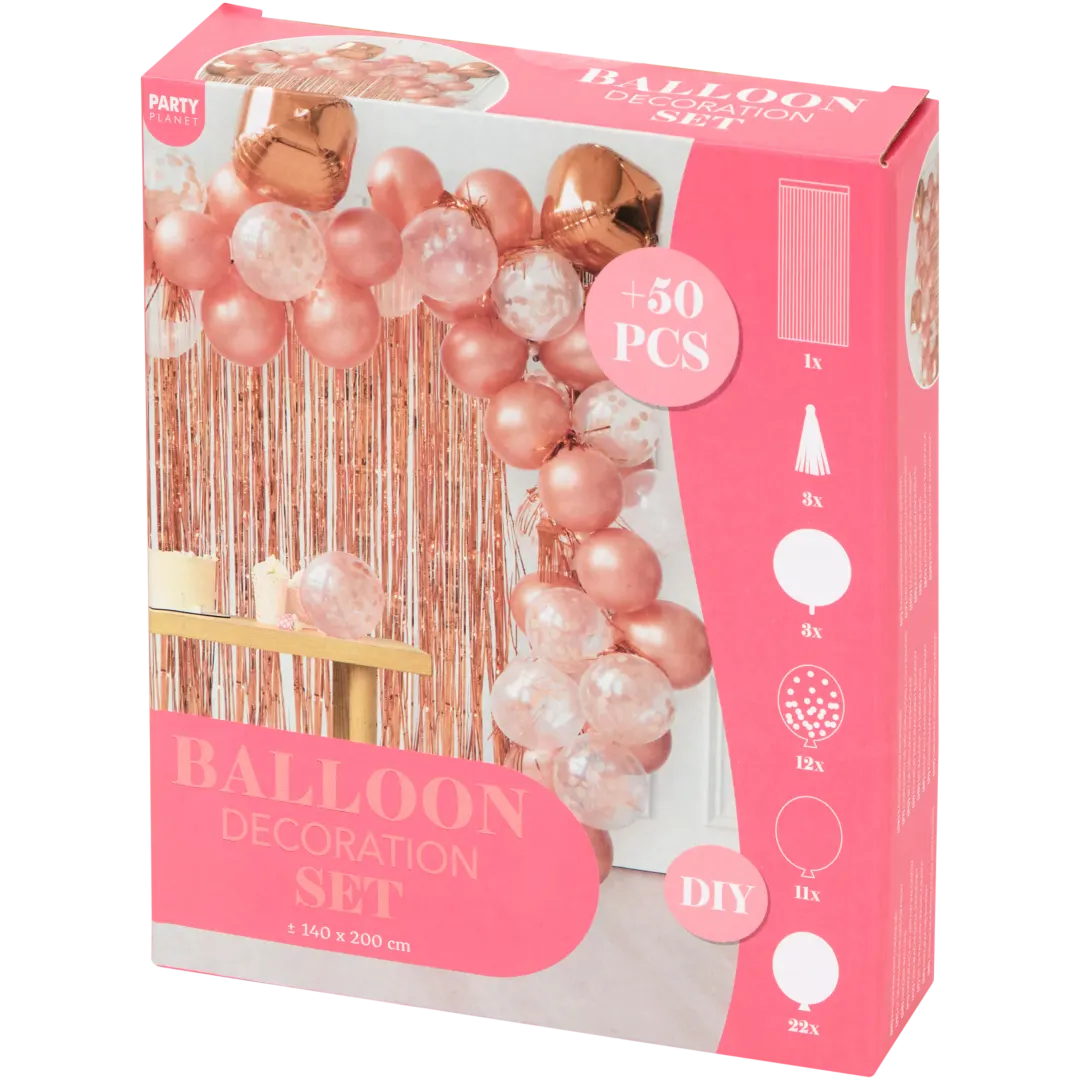 Partyset mit Luftballons und Girlanden