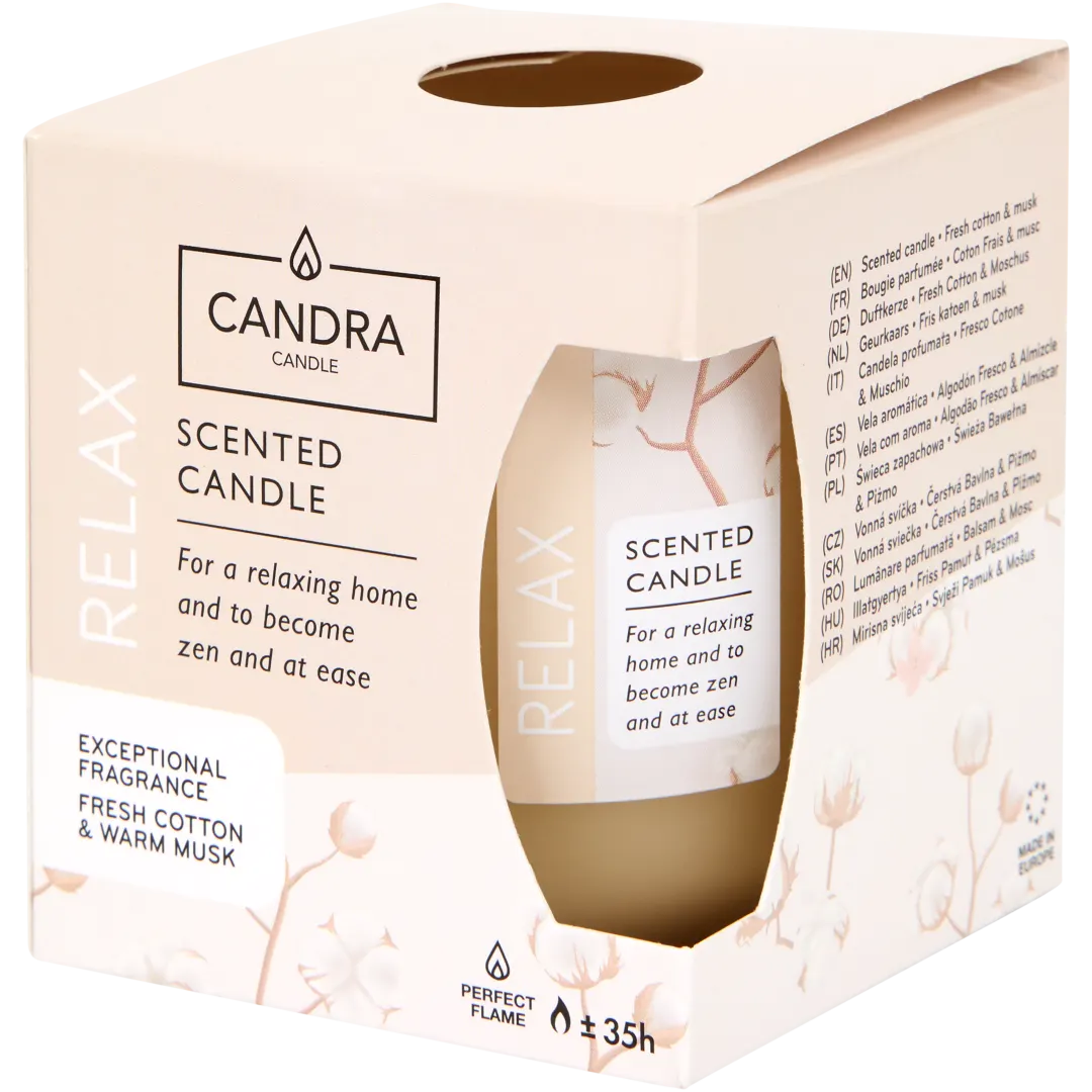 Candela profumata in confezione regalo Candra