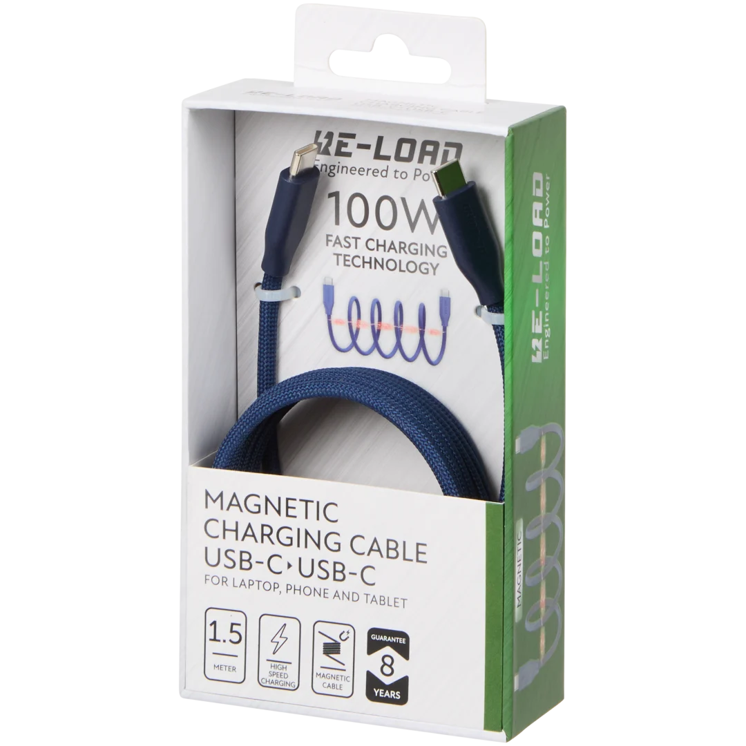 Re-load Magnetisches Ladekabel USB-C auf USB-C