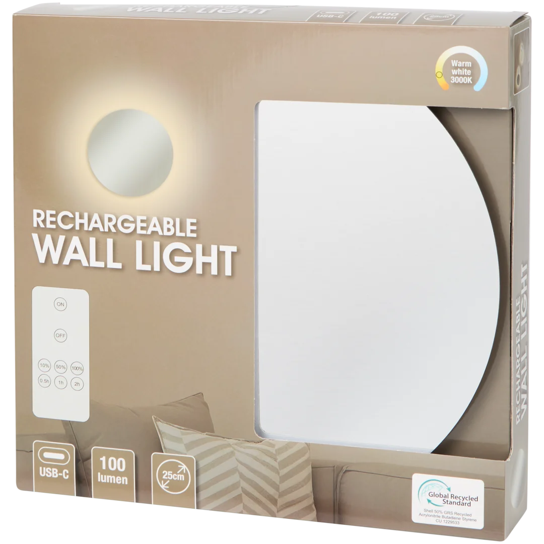 Aufladbare Wandleuchte