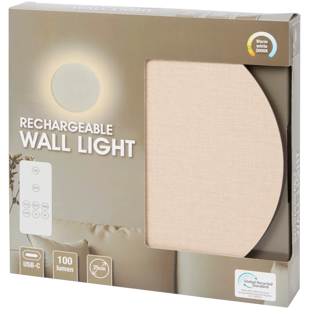 Aufladbare Wandleuchte