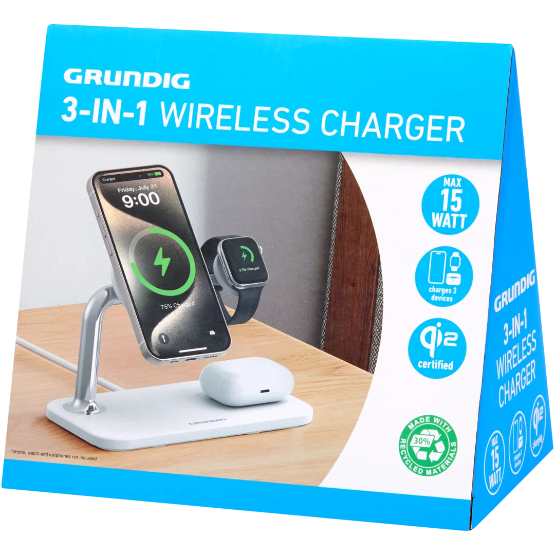 Bezdrátová nabíječka 3 v 1 Grundig 5
