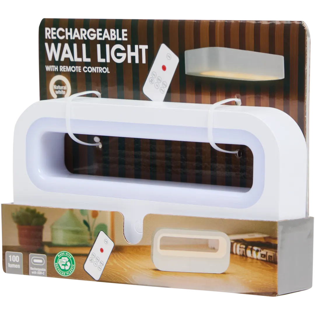 Lampada Da Parete Ricaricabile Con Batteria Da 10000 MAh, Telecomando E Touch, Dimmerabile, 3 Temperature Colore, Paralume In Tessuto