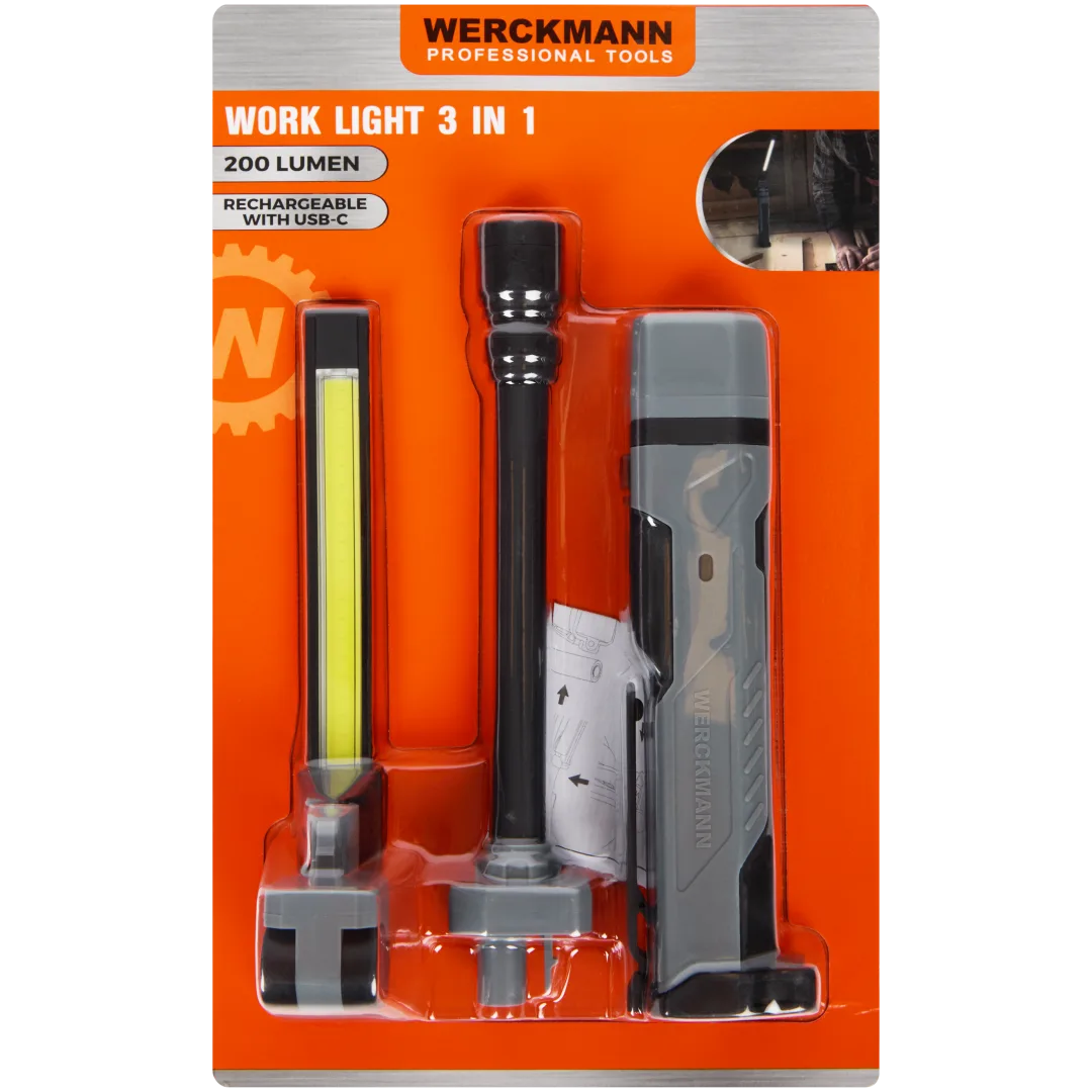 Nabíjecí pracovní lampa 3 v 1 Werckmann 3
