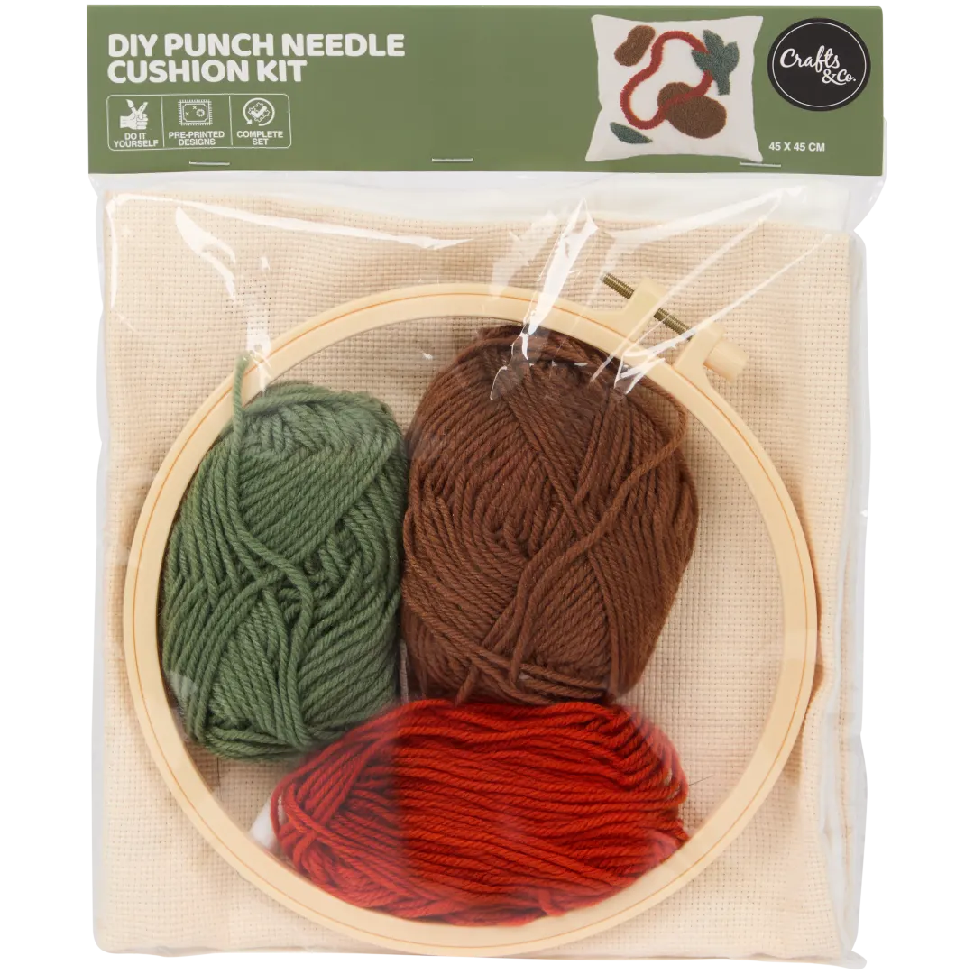 Kit punch needle housse de coussin Crafts & Co