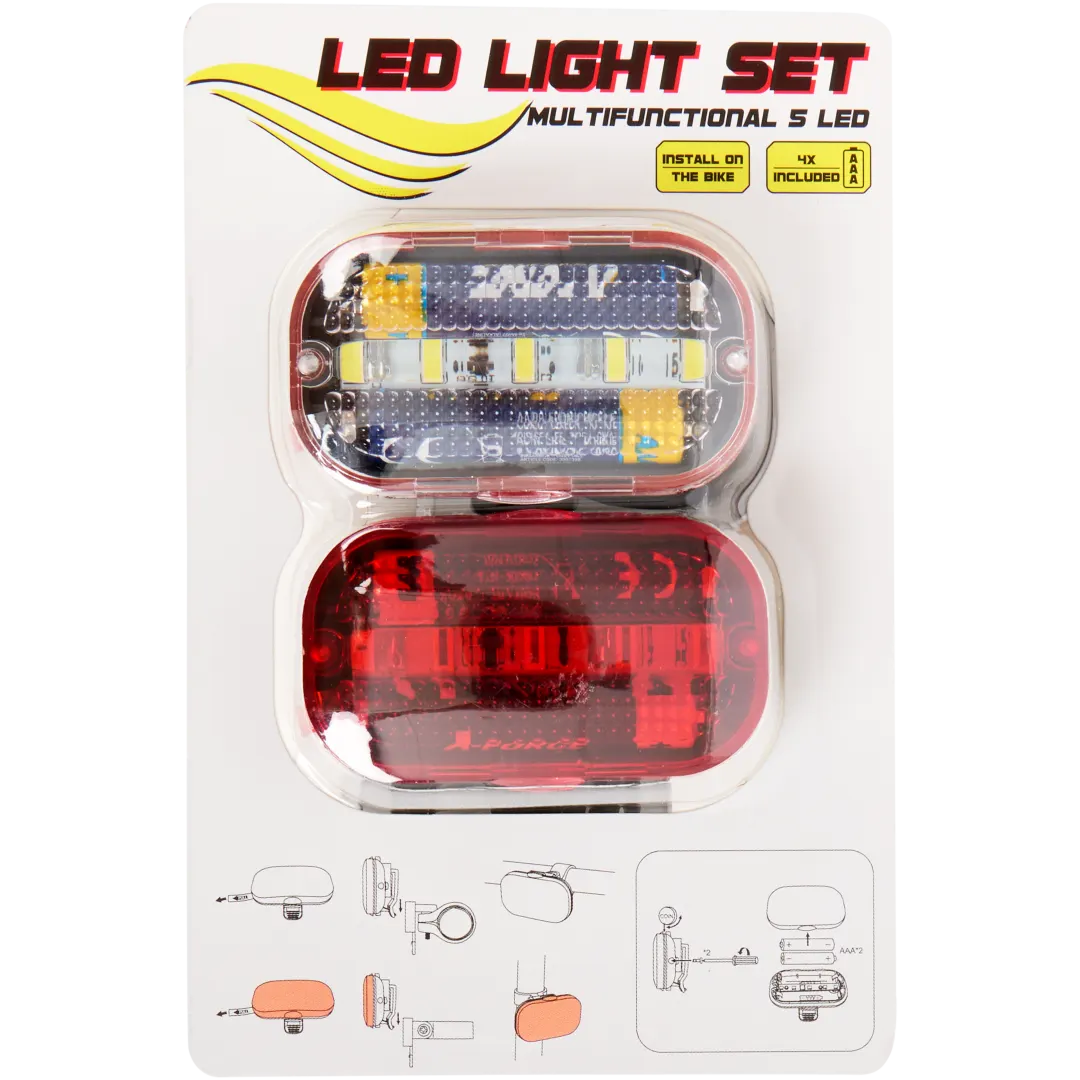 Set luci per bici anteriore/posteriore