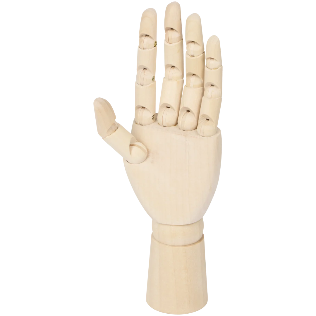 Modellhand aus Holz