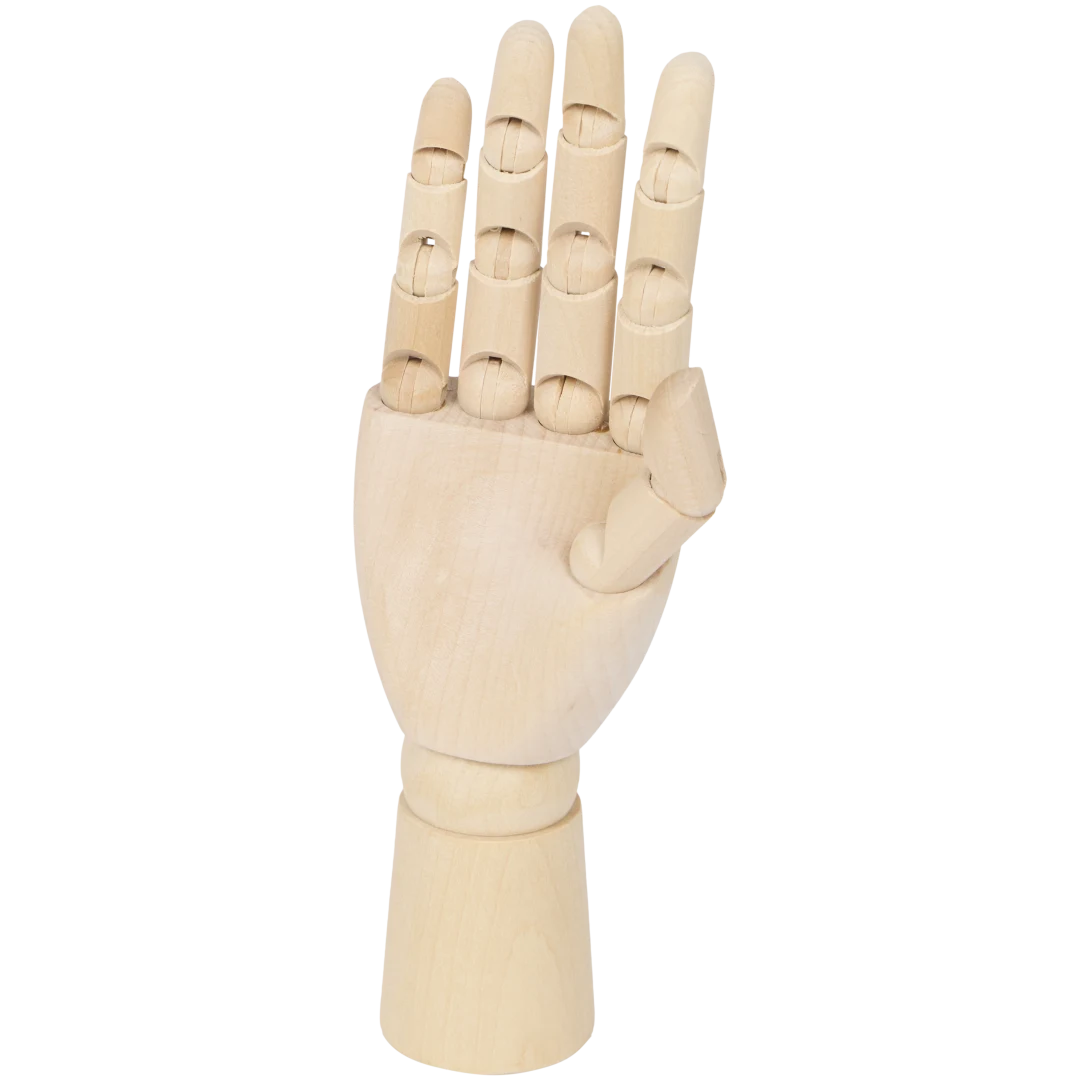 Modellhand aus Holz