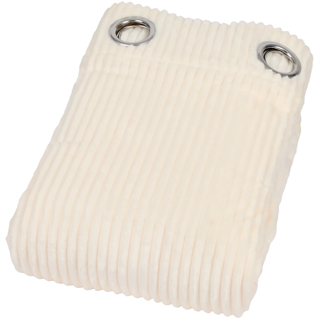 Zasłona z prążkowanej tkaniny