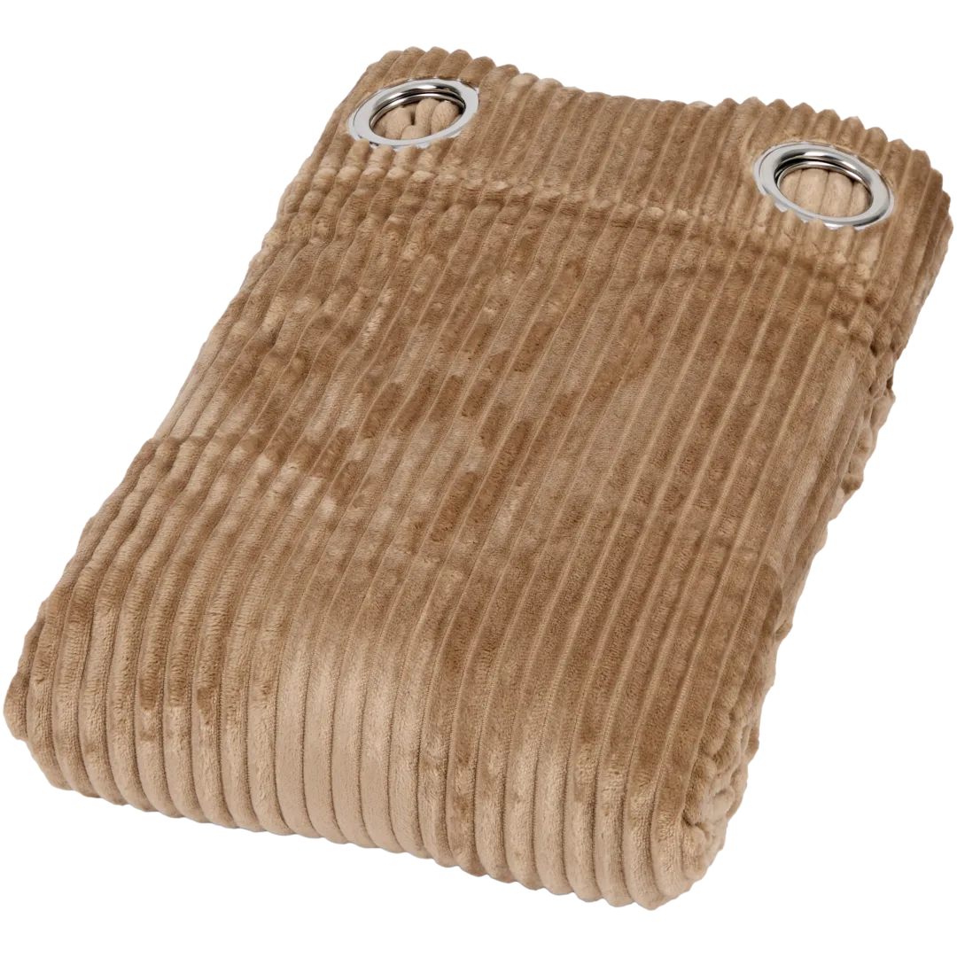 Zasłona z prążkowanej tkaniny