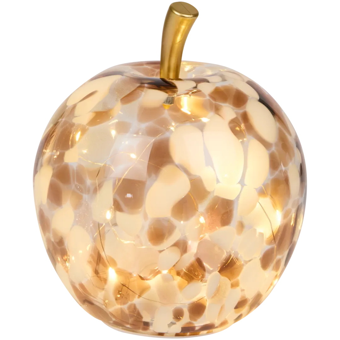 Maçã de vidro com LED