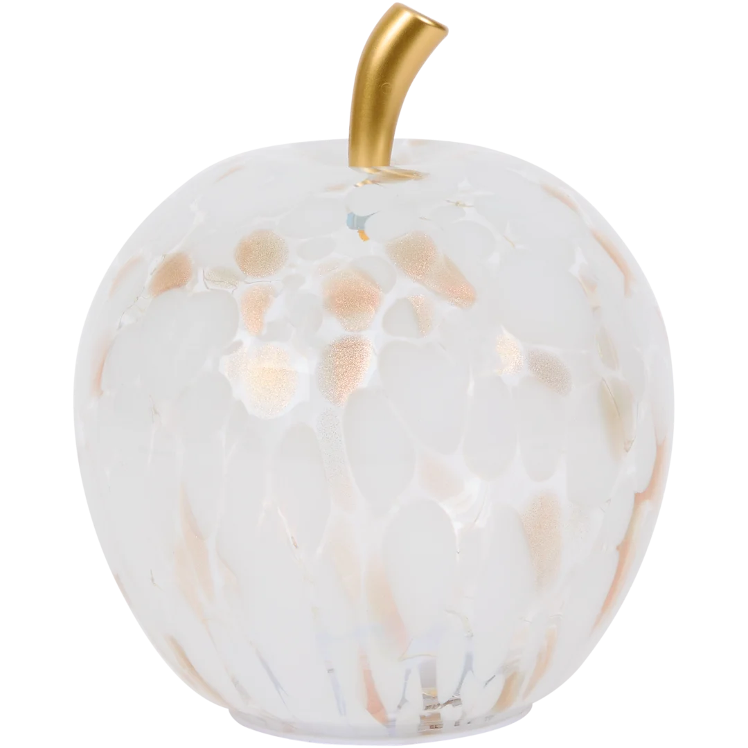 Manzana de vidrio con led 4