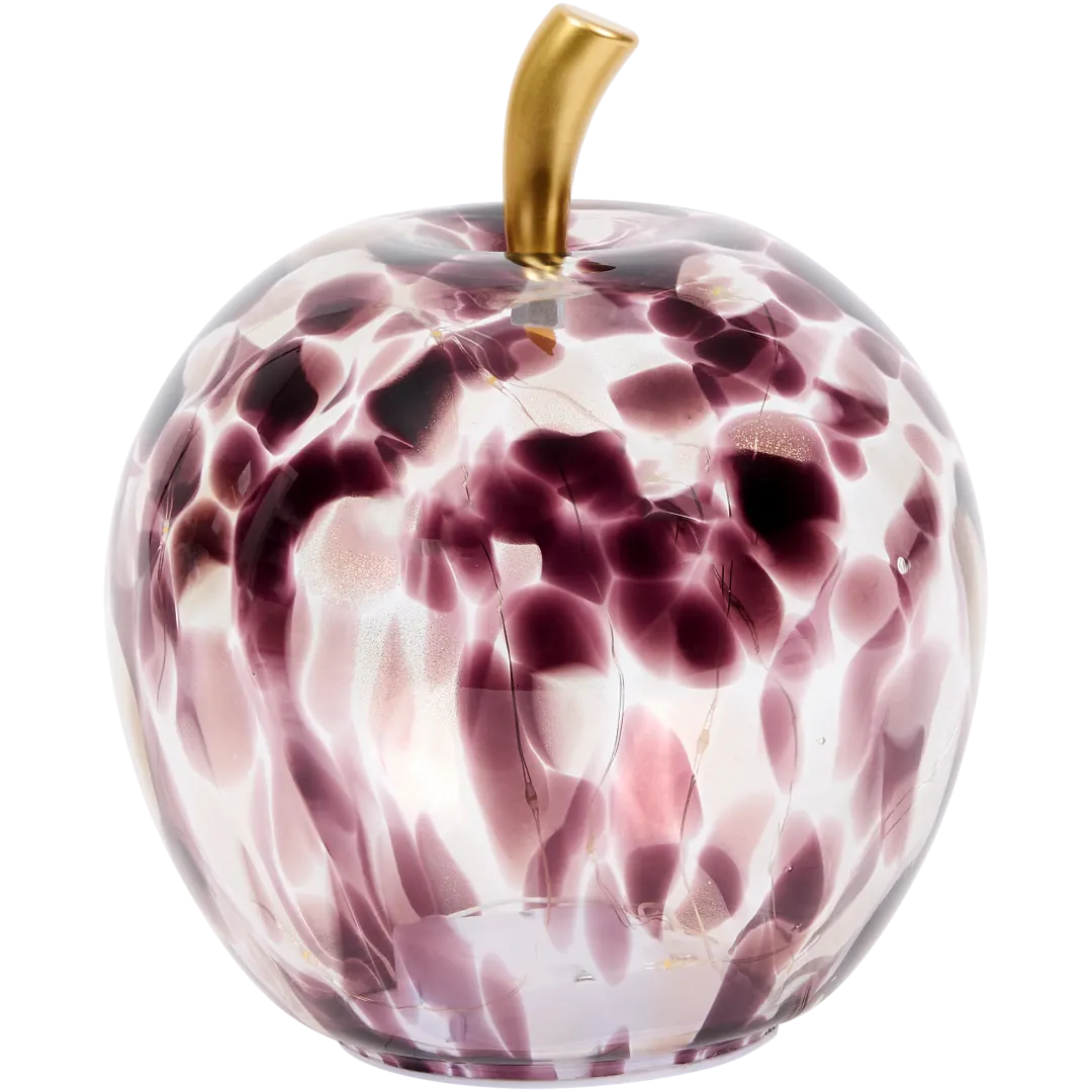 Manzana de vidrio con led 1