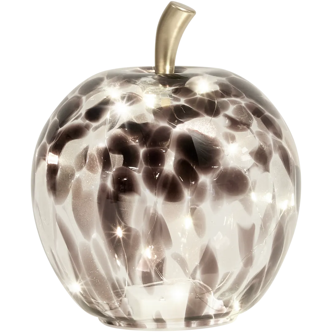 Manzana de vidrio con led 2