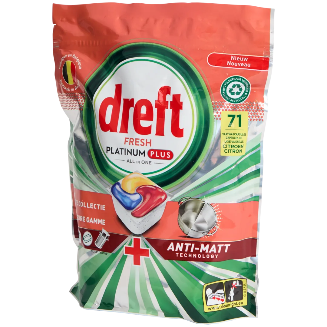 Tablettes pour lave-vaisselle Dreft Fresh Platinum Plus All in One