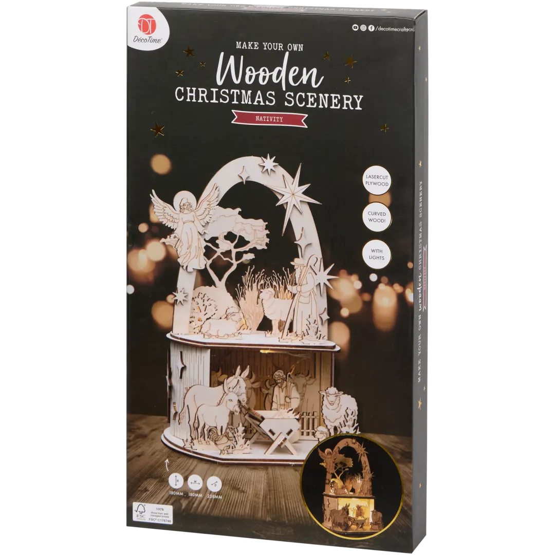 DécoTime houten kersttafereel