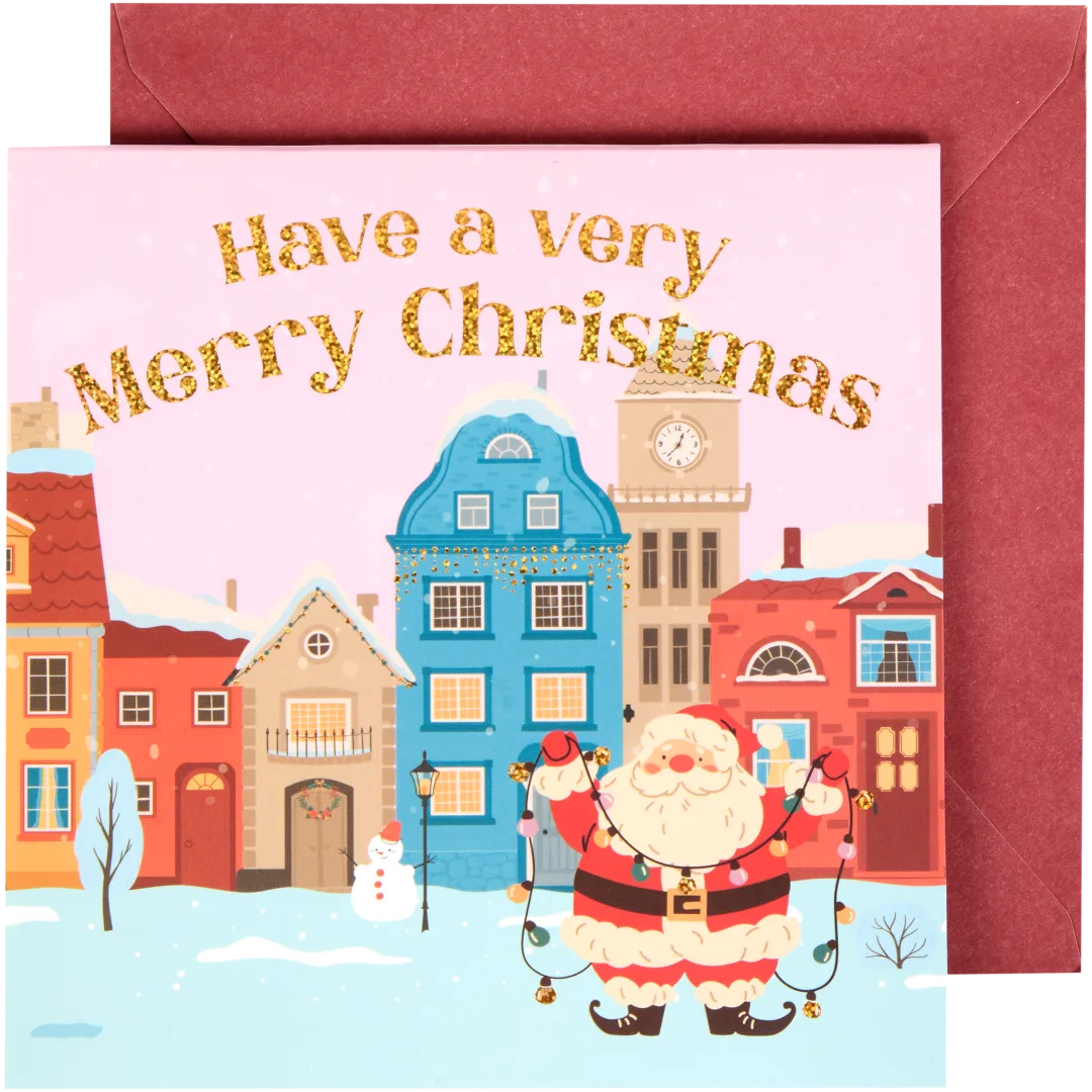 Weihnachtskarte mit Musik und Licht