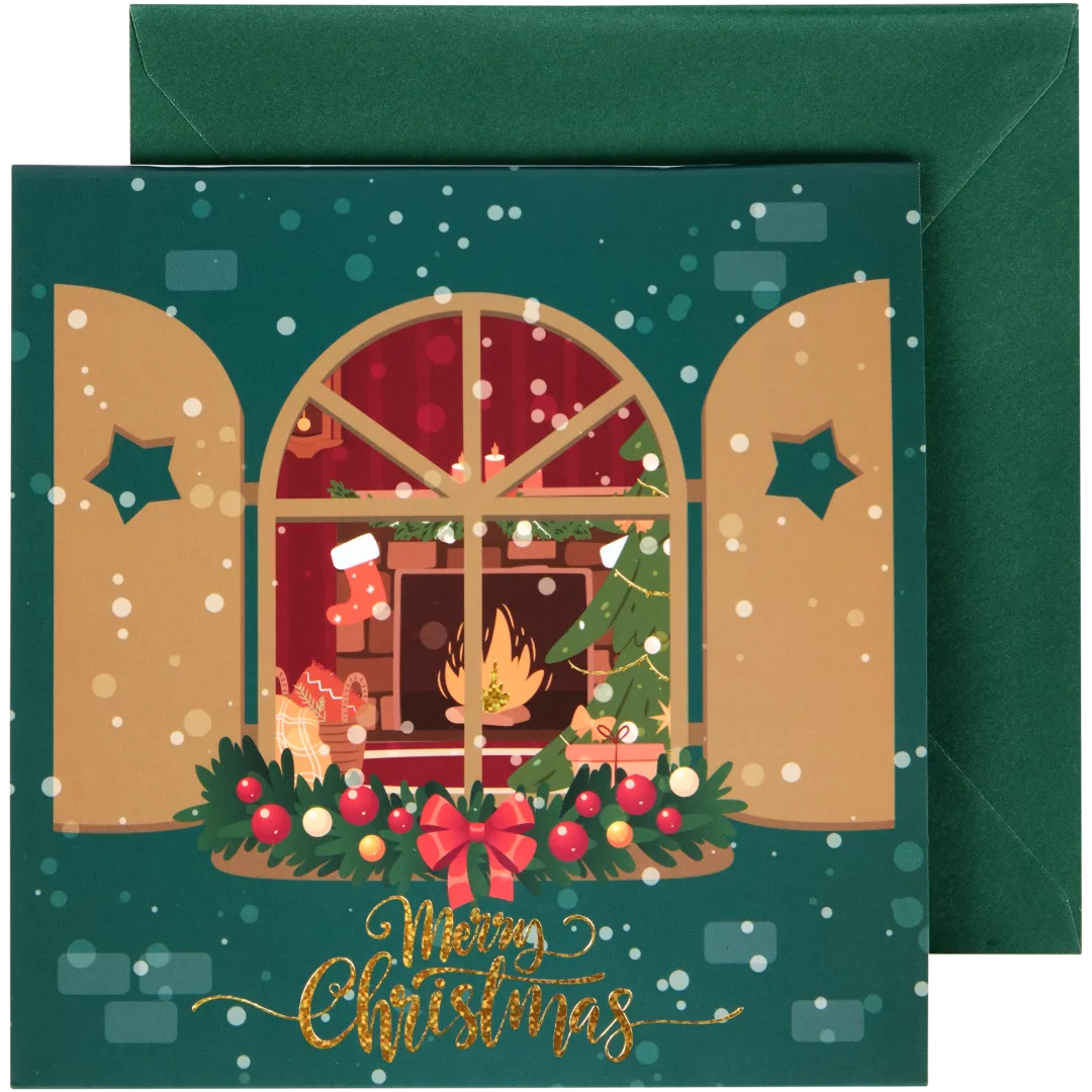 Weihnachtskarte mit Musik und Licht