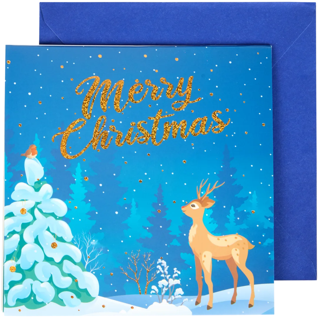 Weihnachtskarte mit Musik und Licht