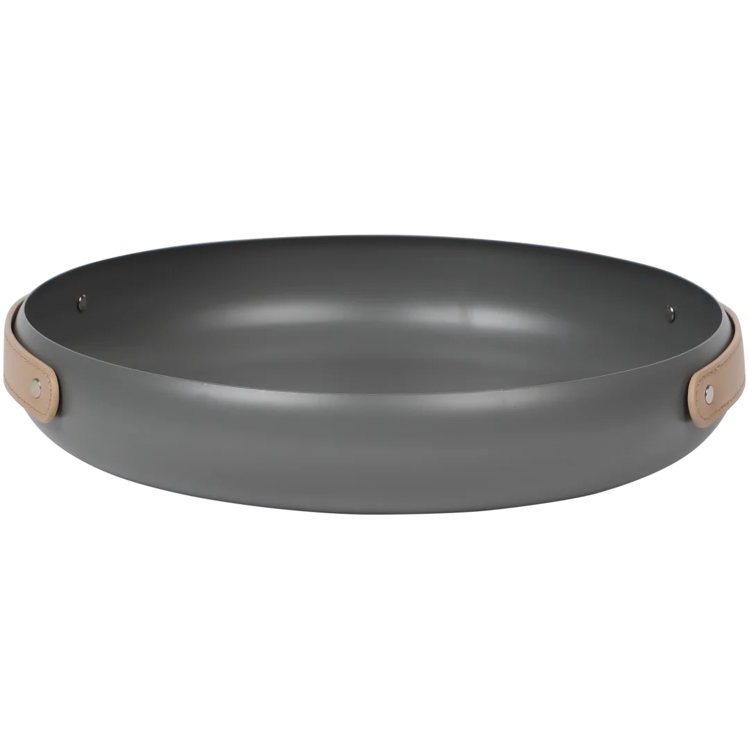 Kulatý kovový podnos