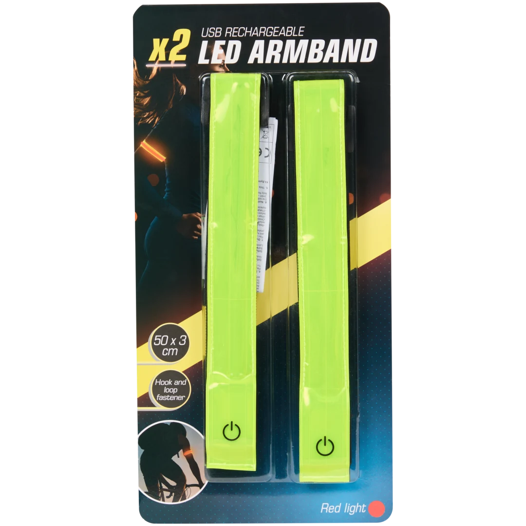 Reflecterende sportarmbanden met led