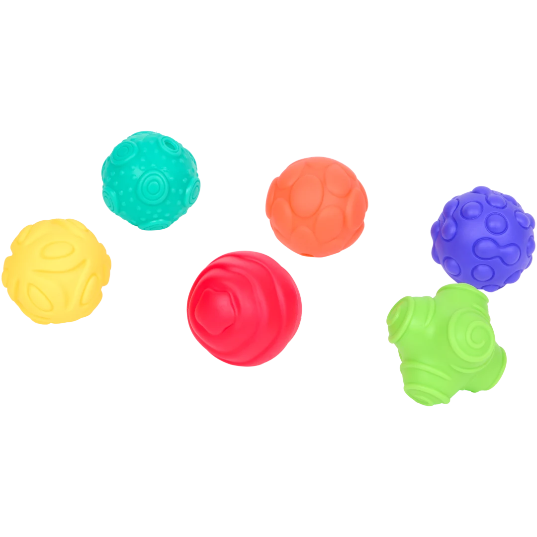 Playgo Regenboogballen met textuur