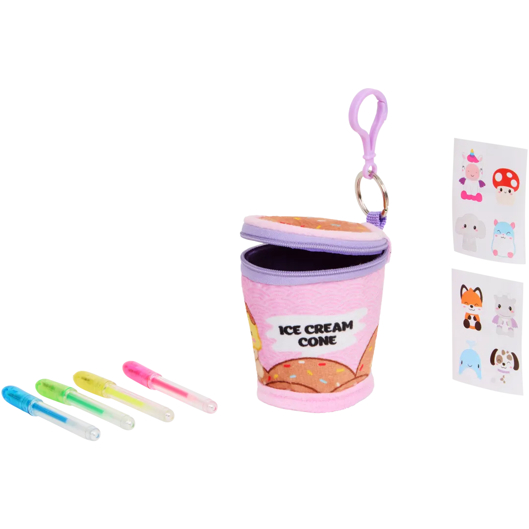 Kawaii mini sleutelhanger schrijfwarenset