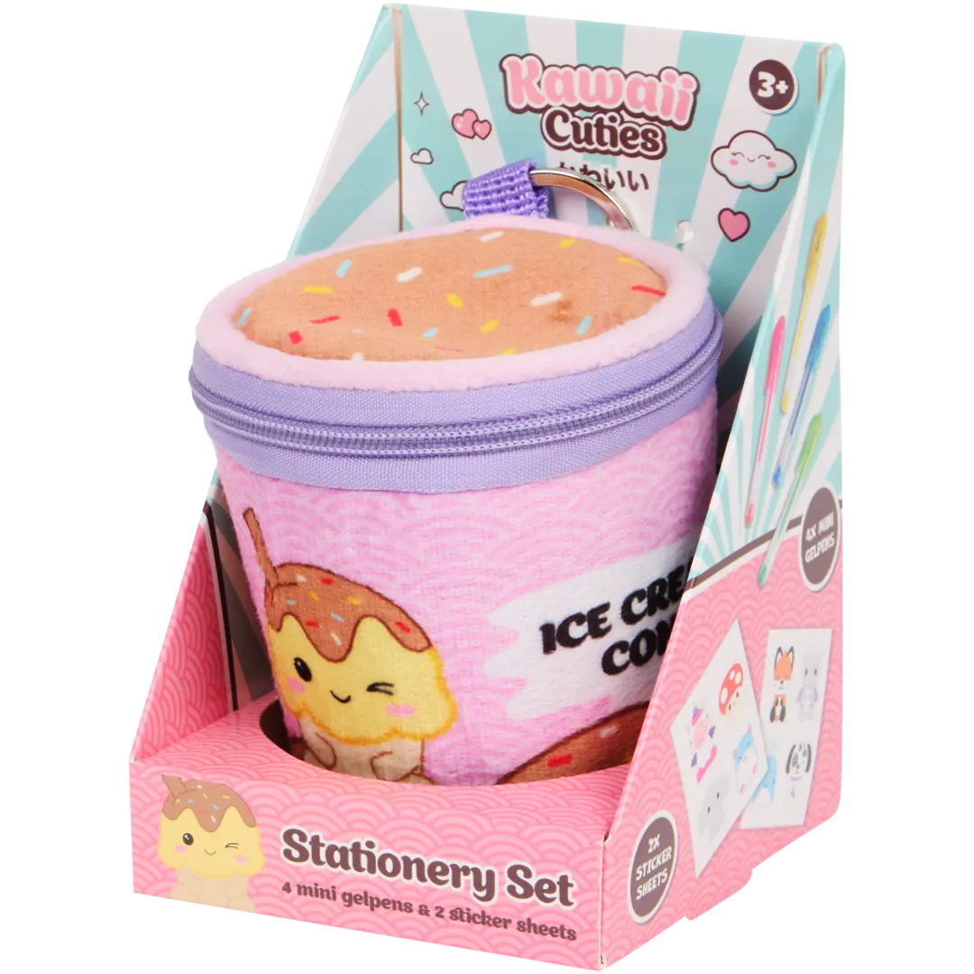 Kawaii mini sleutelhanger schrijfwarenset