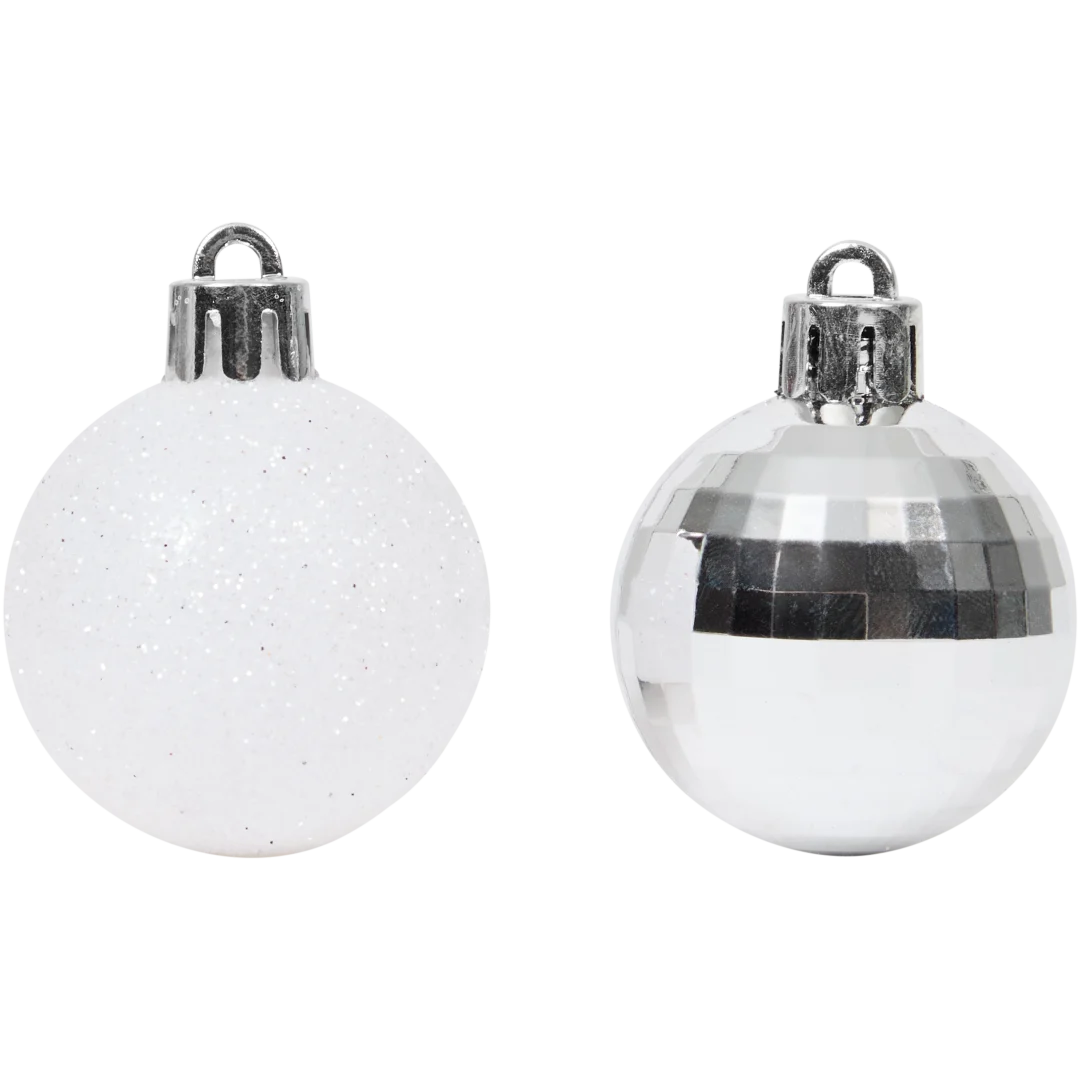 Palline di natale in plastica