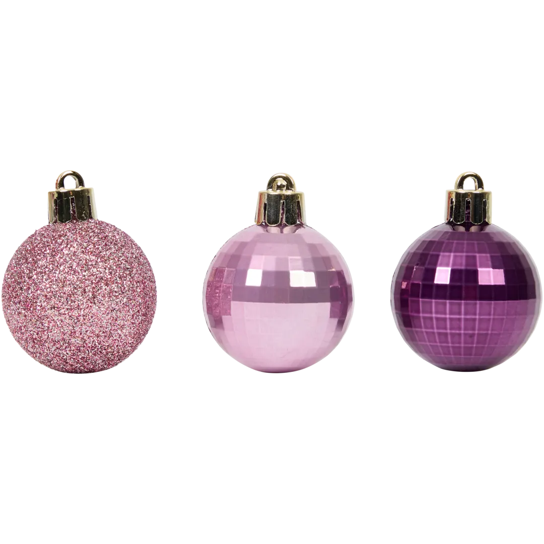 Palline di natale in plastica