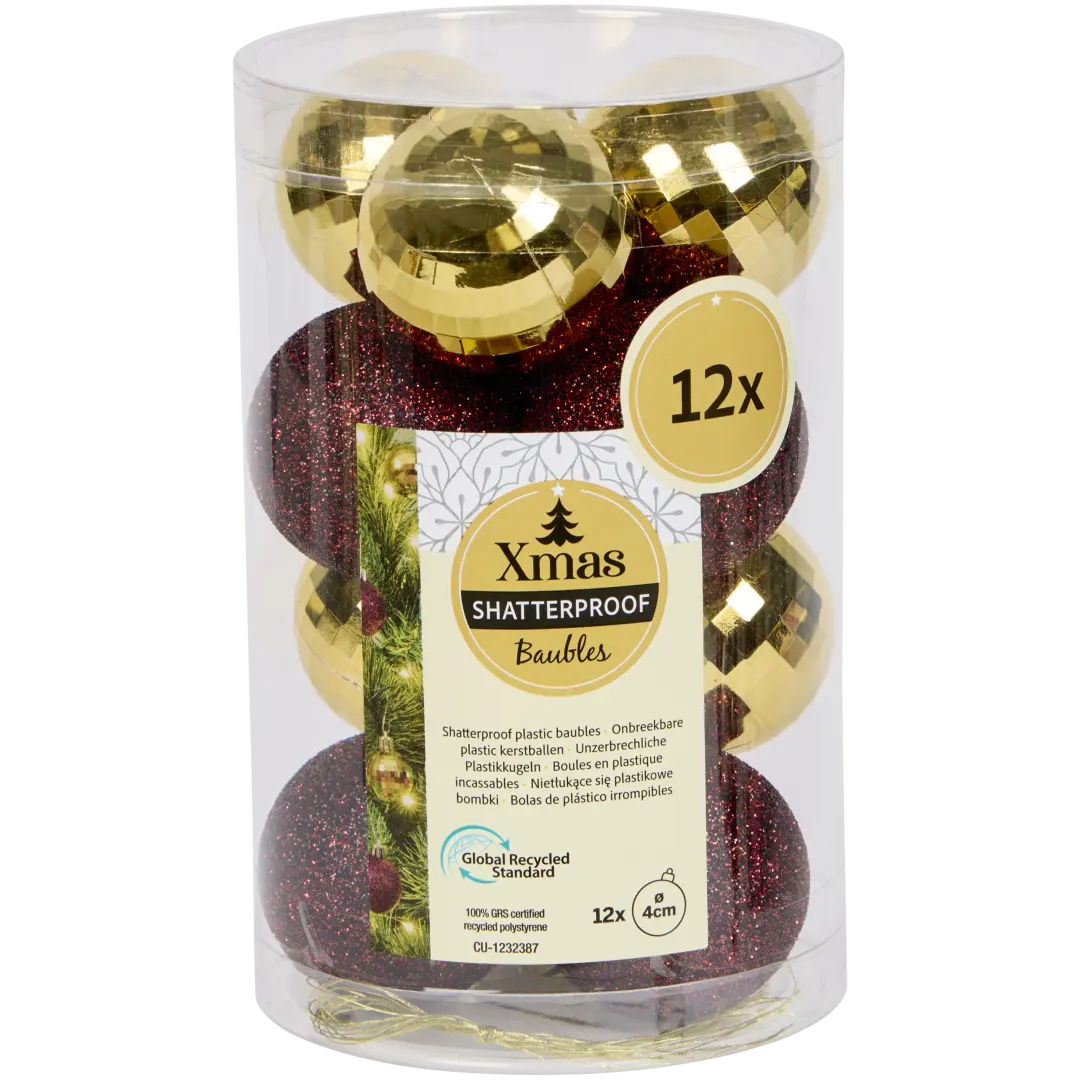 Boules de Noël en plastique