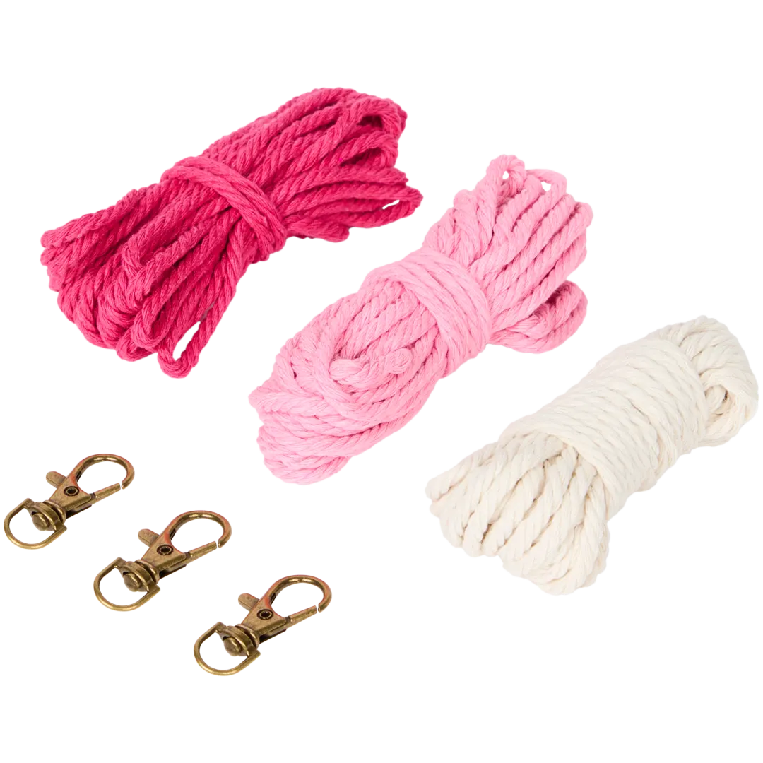 Kit créatif porte-clés en macramé Hobby Flora