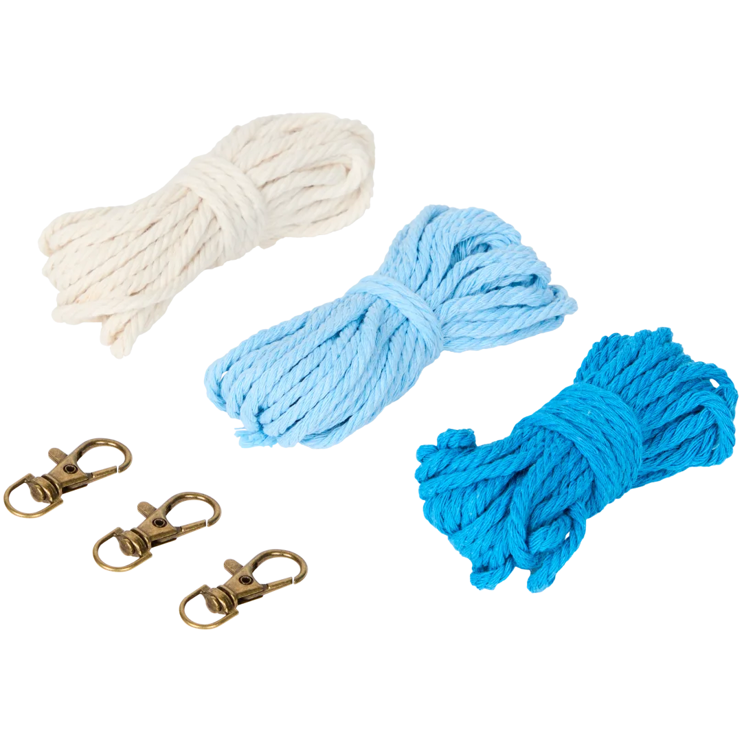 Kit créatif porte-clés en macramé Hobby Flora