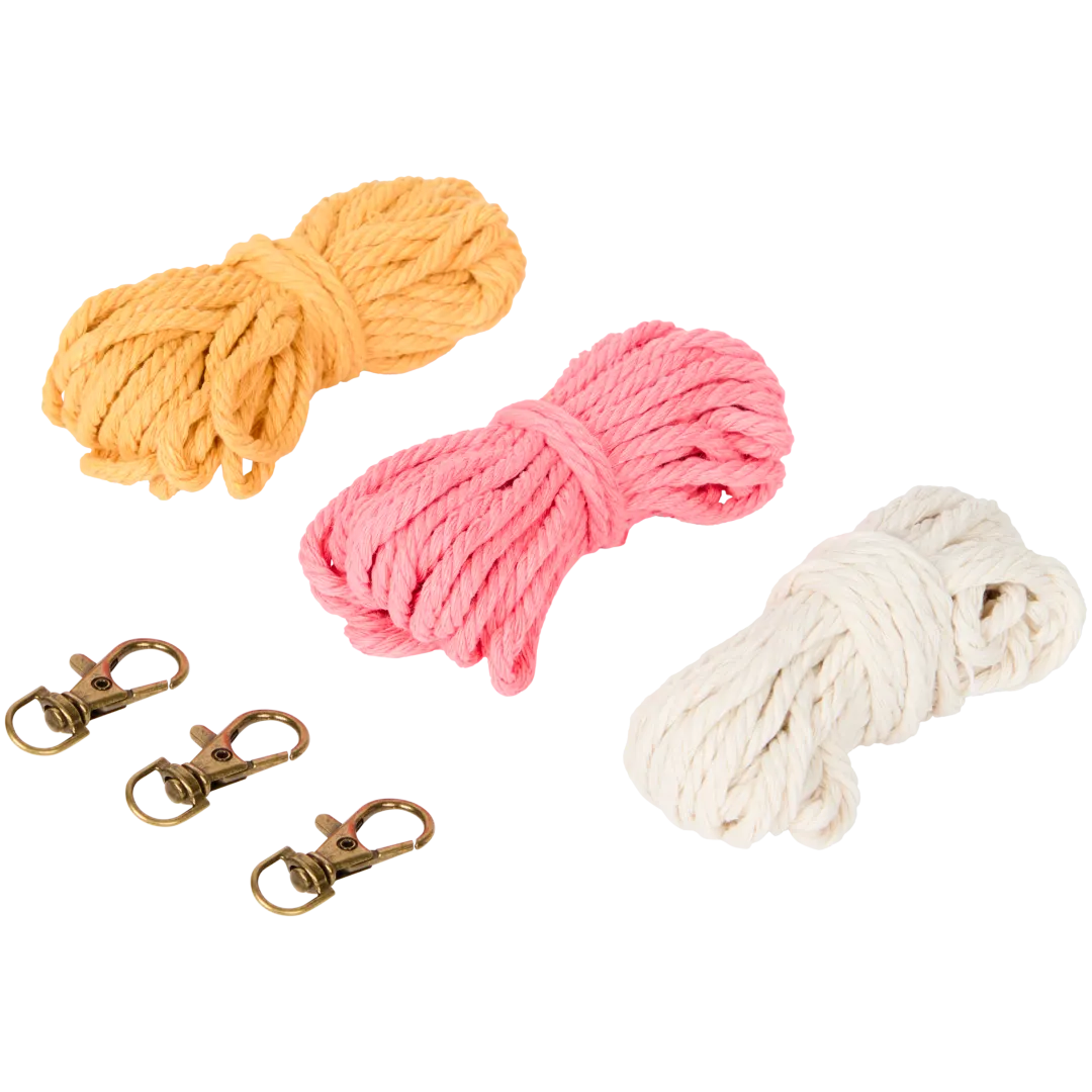 Kit créatif porte-clés en macramé Hobby Flora