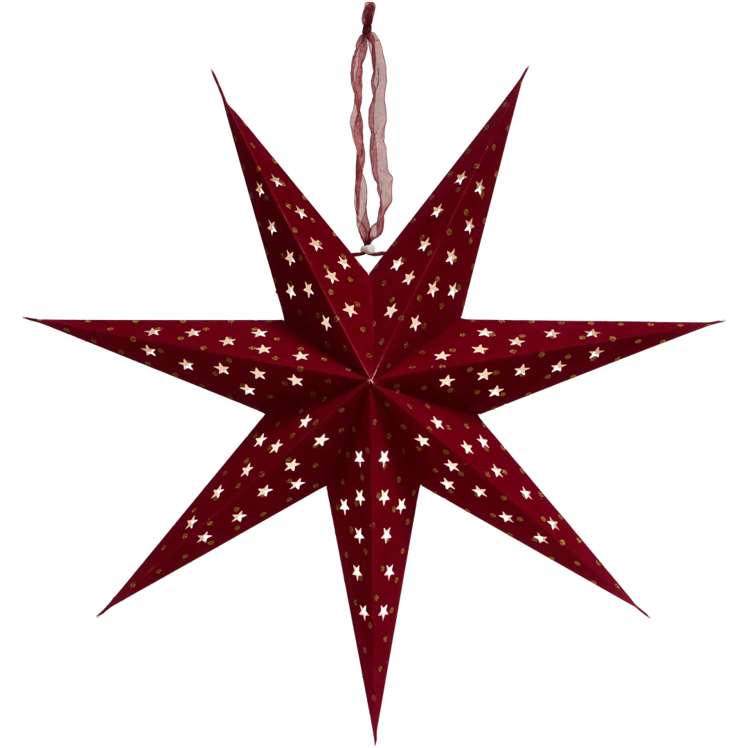 Papierstern mit LED-Beleuchtung 3