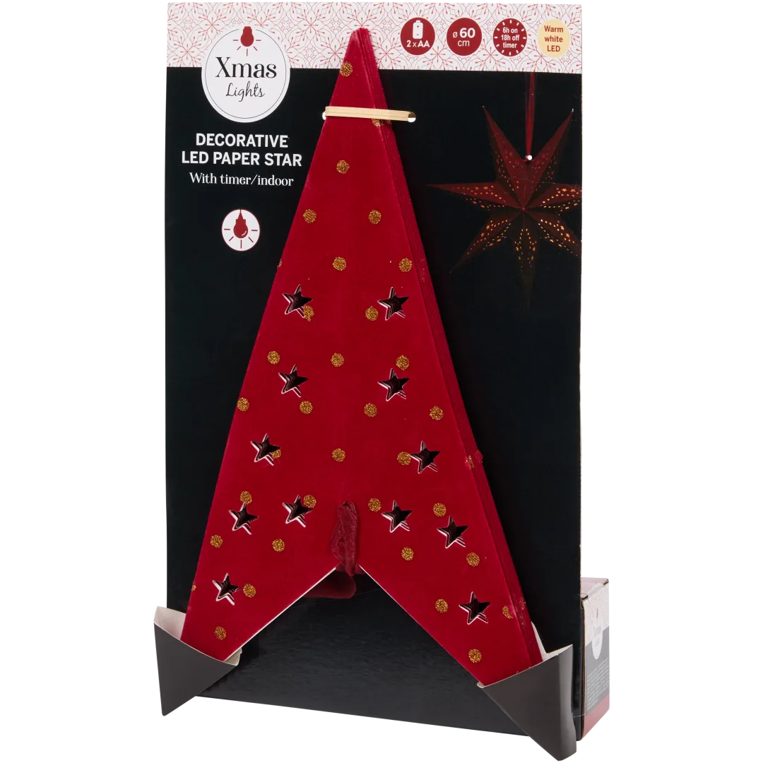 Papierstern mit LED-Beleuchtung 4