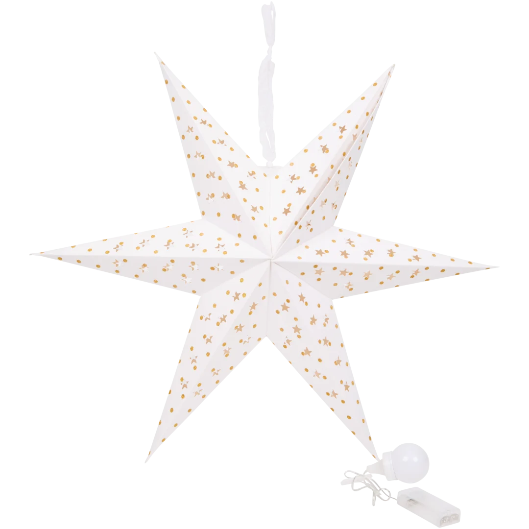 Papierstern mit LED-Beleuchtung 2