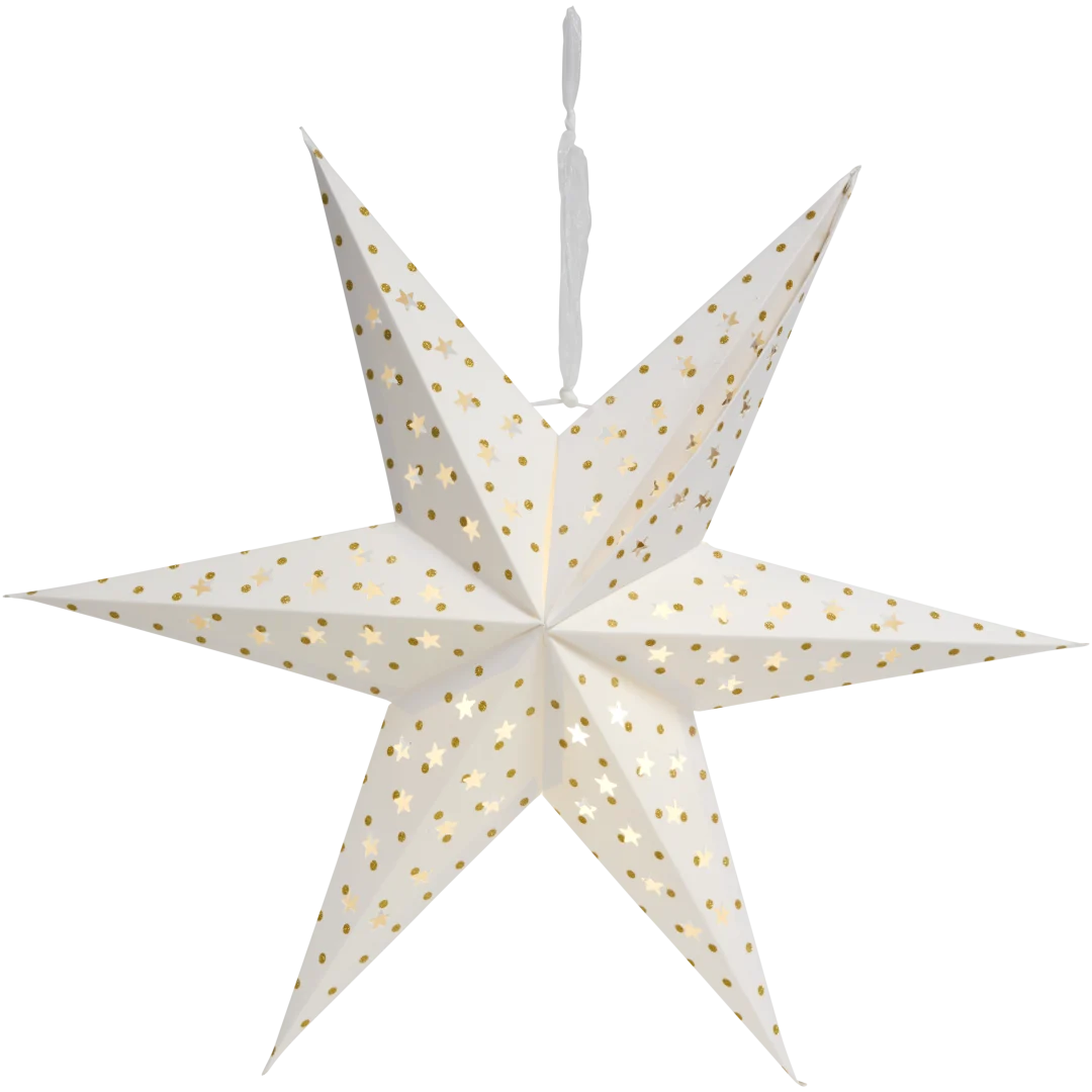 Papierstern mit LED-Beleuchtung 1