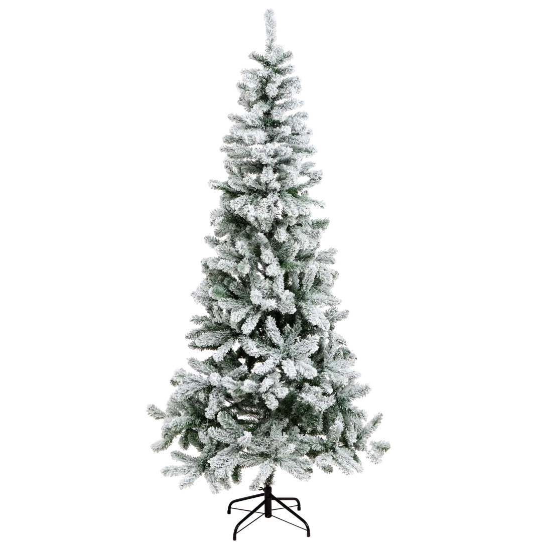 Árvore de Natal artificial com neve