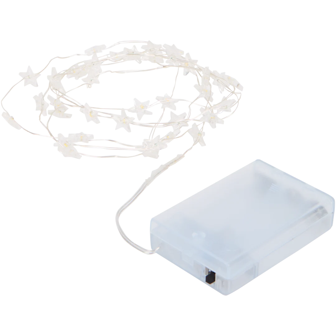 Łańcuch świetlny z gwiazdami