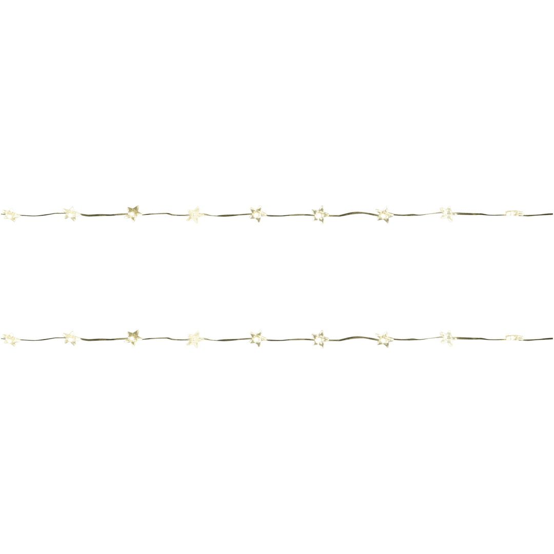 Łańcuch świetlny z gwiazdami