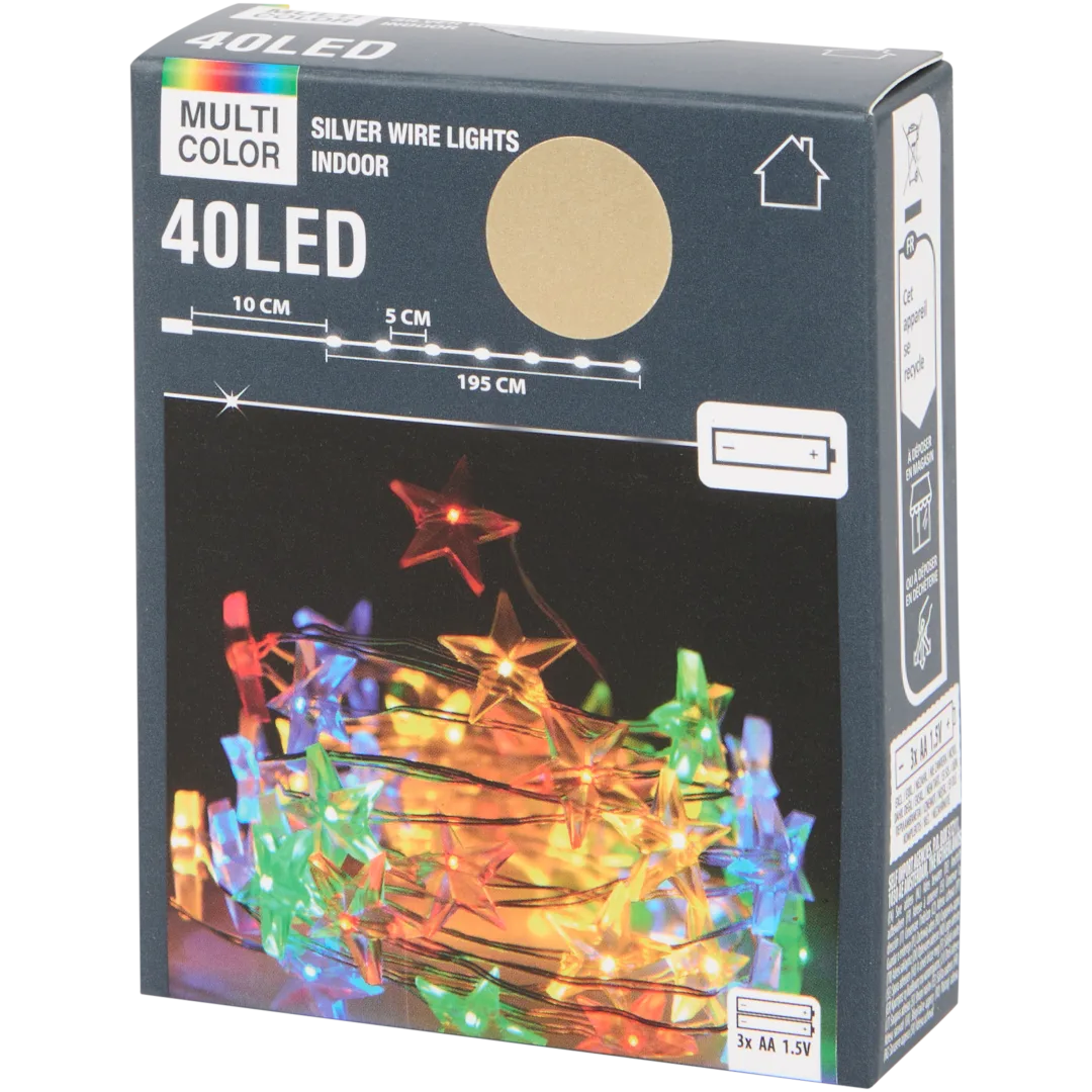 Łańcuch świetlny z gwiazdami